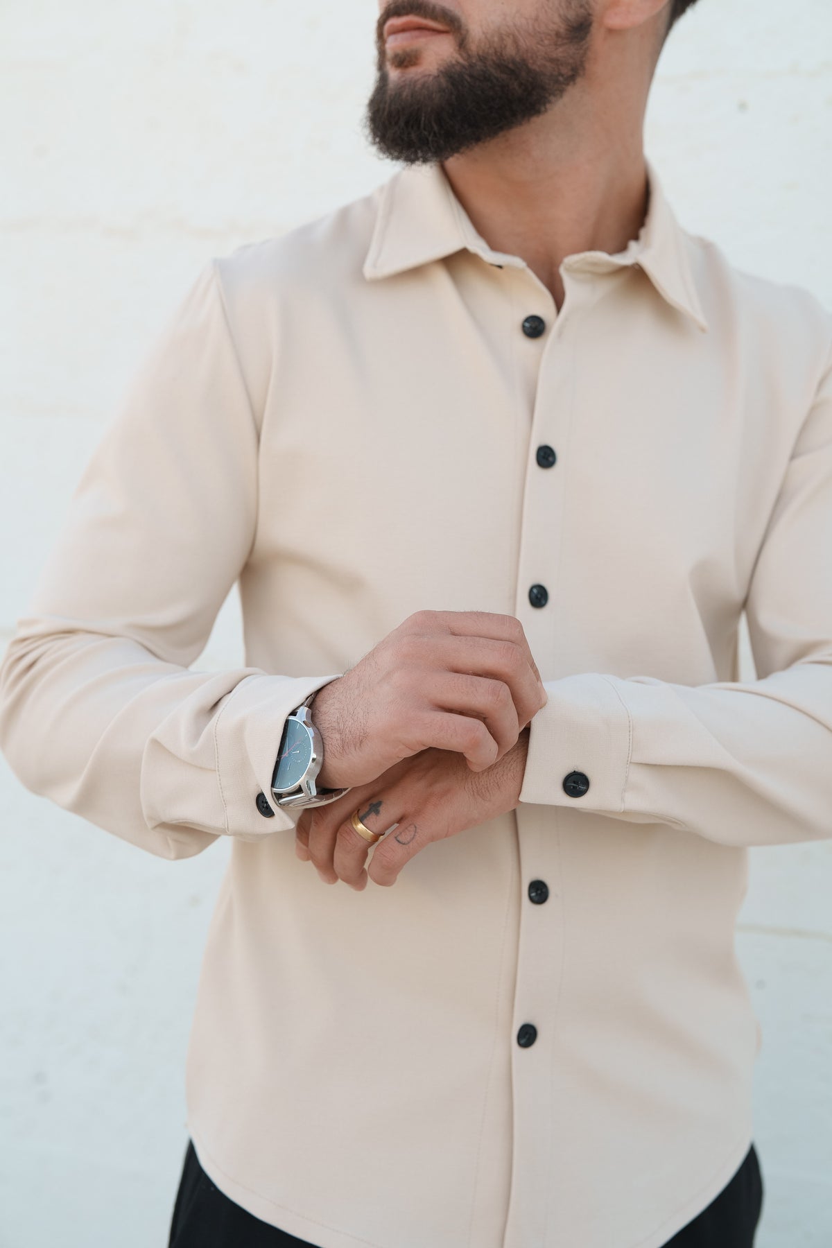 Homem | Camisa bege - toque macio