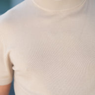 Homem | Camisola manga curta malha creme