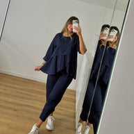 Conjunto pétala com calça BEST SELLER - azul marinho