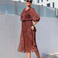 Vestido tipo zebra - lilás