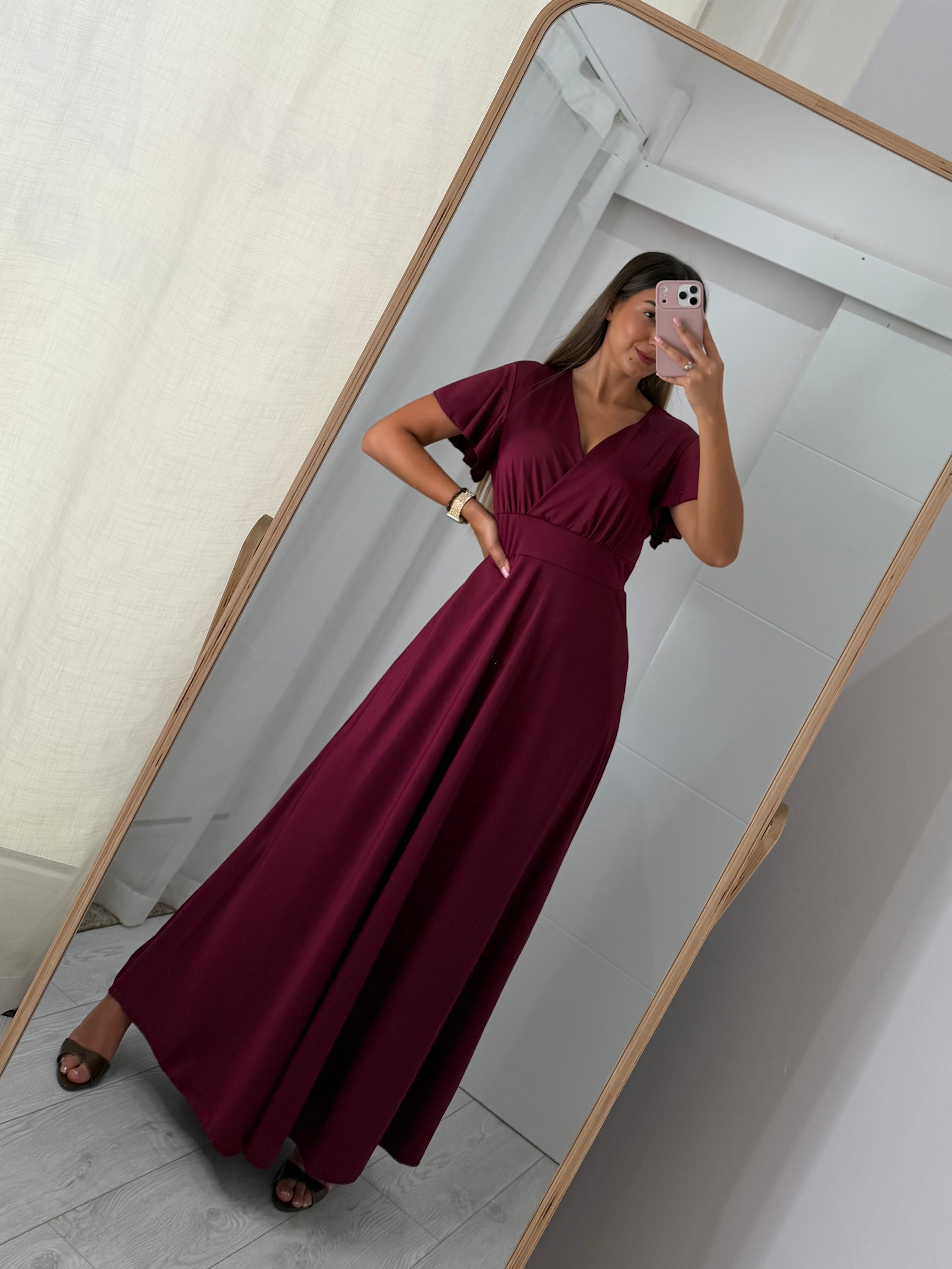 Vestido cerimónia - cor de vinho
