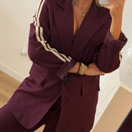 Conjunto blazer e calça Bordeaux