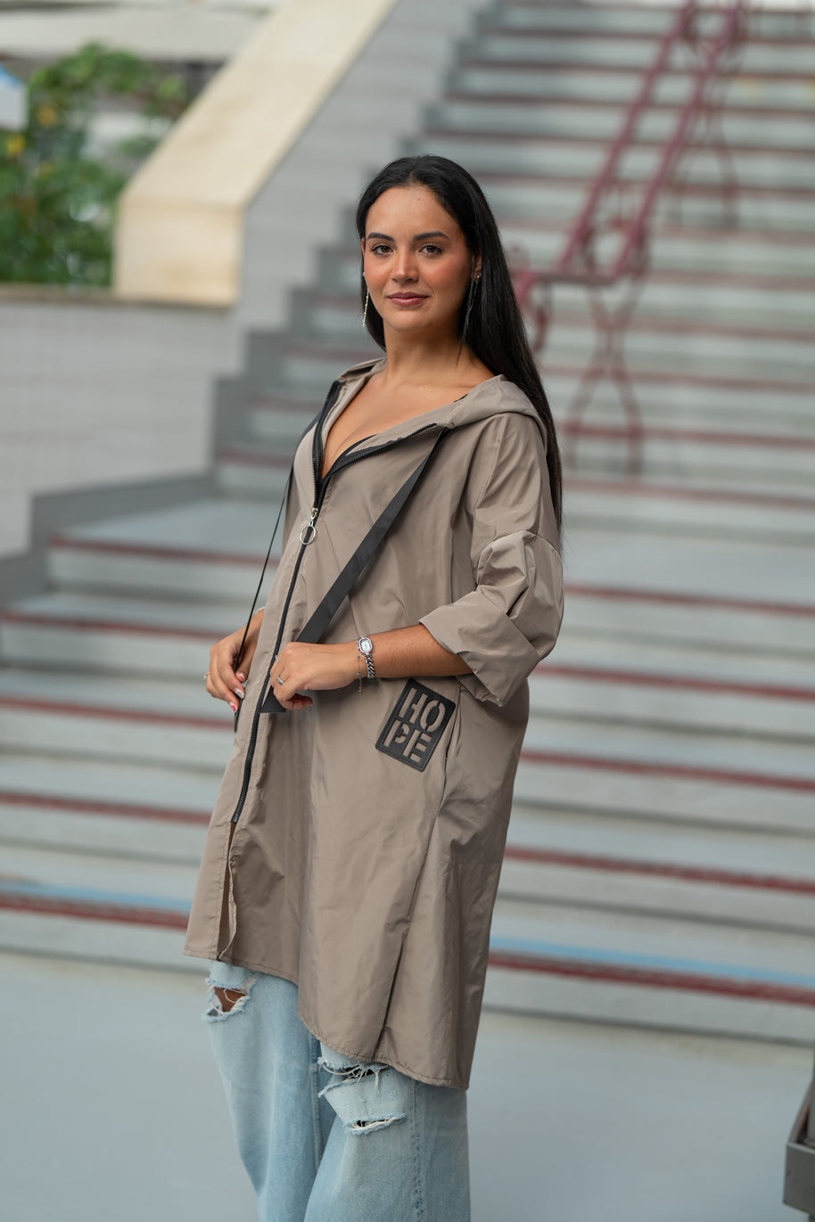 Parka Comprida tabaco