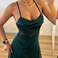 Vestido Elegance estilo corpete - verde