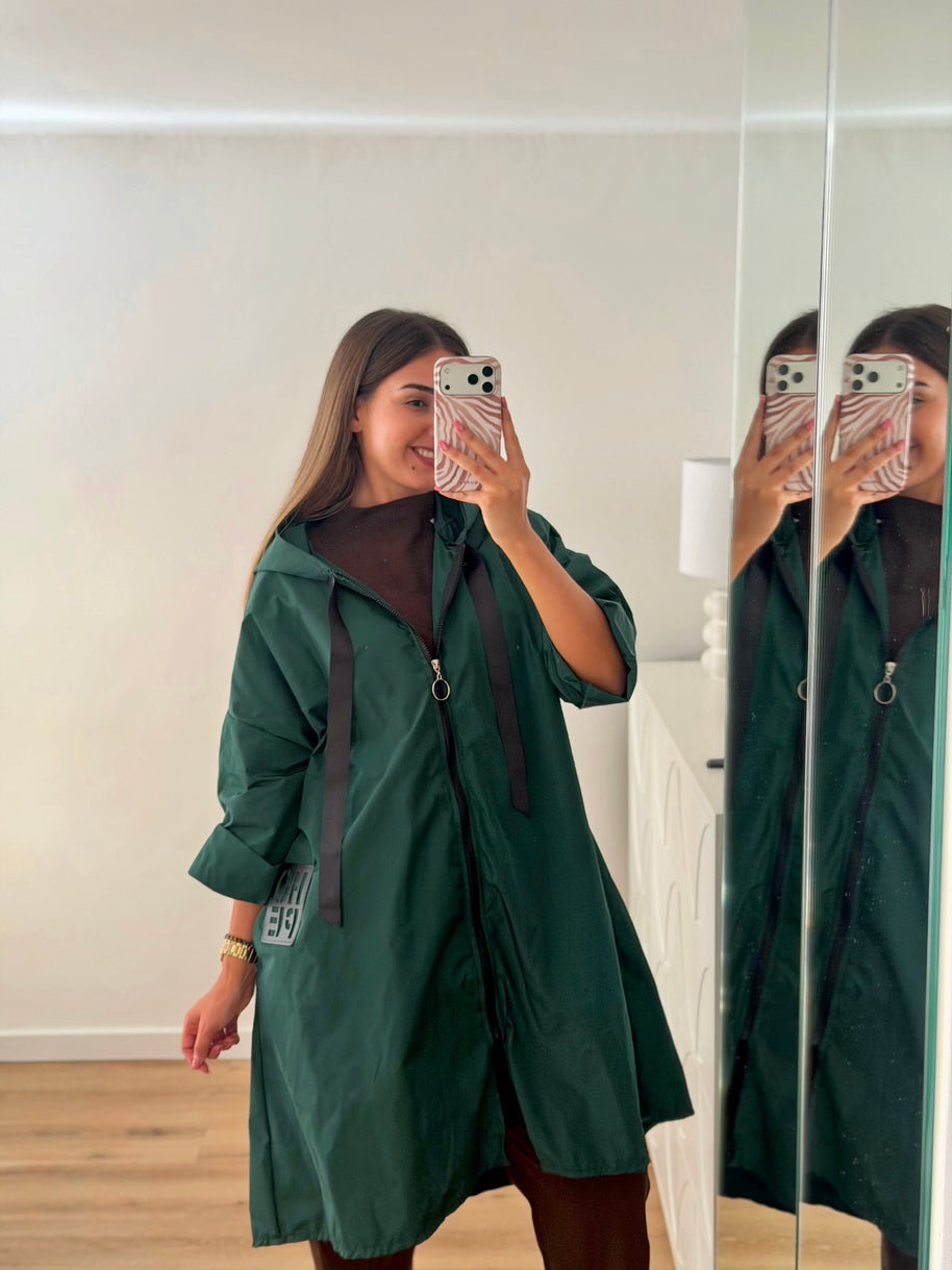 Parka comprida Verde escuro