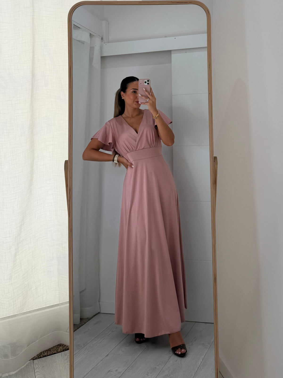 Vestido cerimónia rosa velho