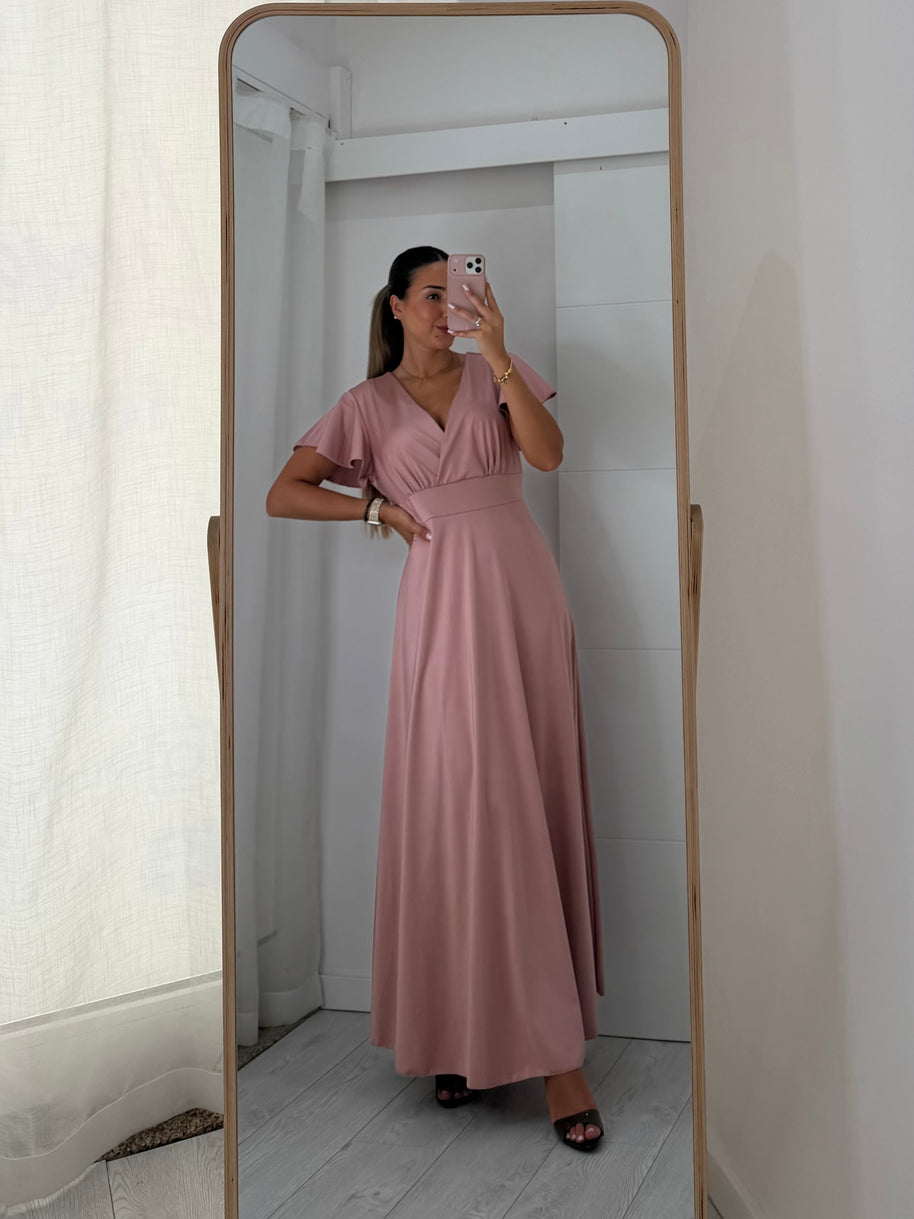 Vestido cerimónia rosa velho