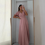 Vestido cerimónia rosa velho