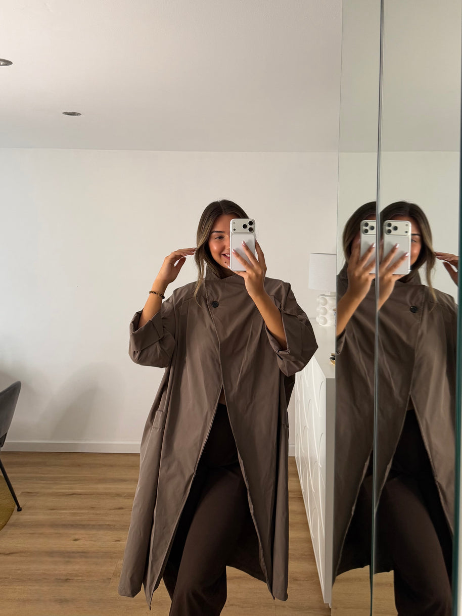Casaco | gabardine Bloom taupe