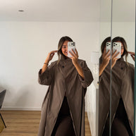 Casaco | gabardine Bloom taupe