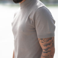 Homem | Camisola manga curta malha taupe