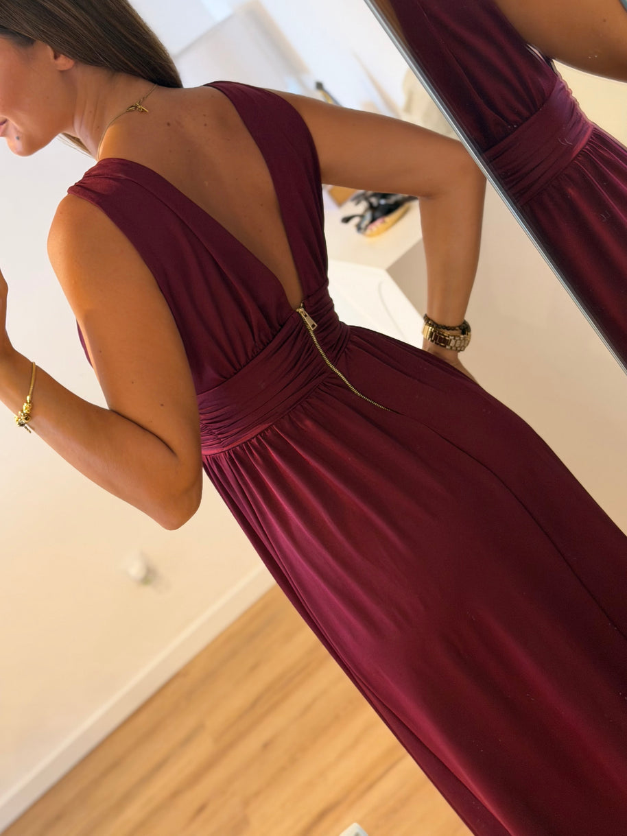 Vestido Fluido bordeaux