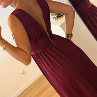 Vestido Fluido bordeaux