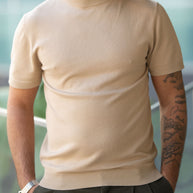 Homem | Camisola manga curta malha creme