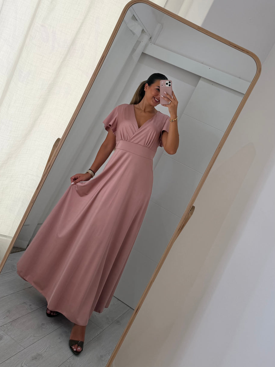 Vestido cerimónia rosa velho