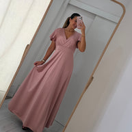 Vestido cerimónia rosa velho
