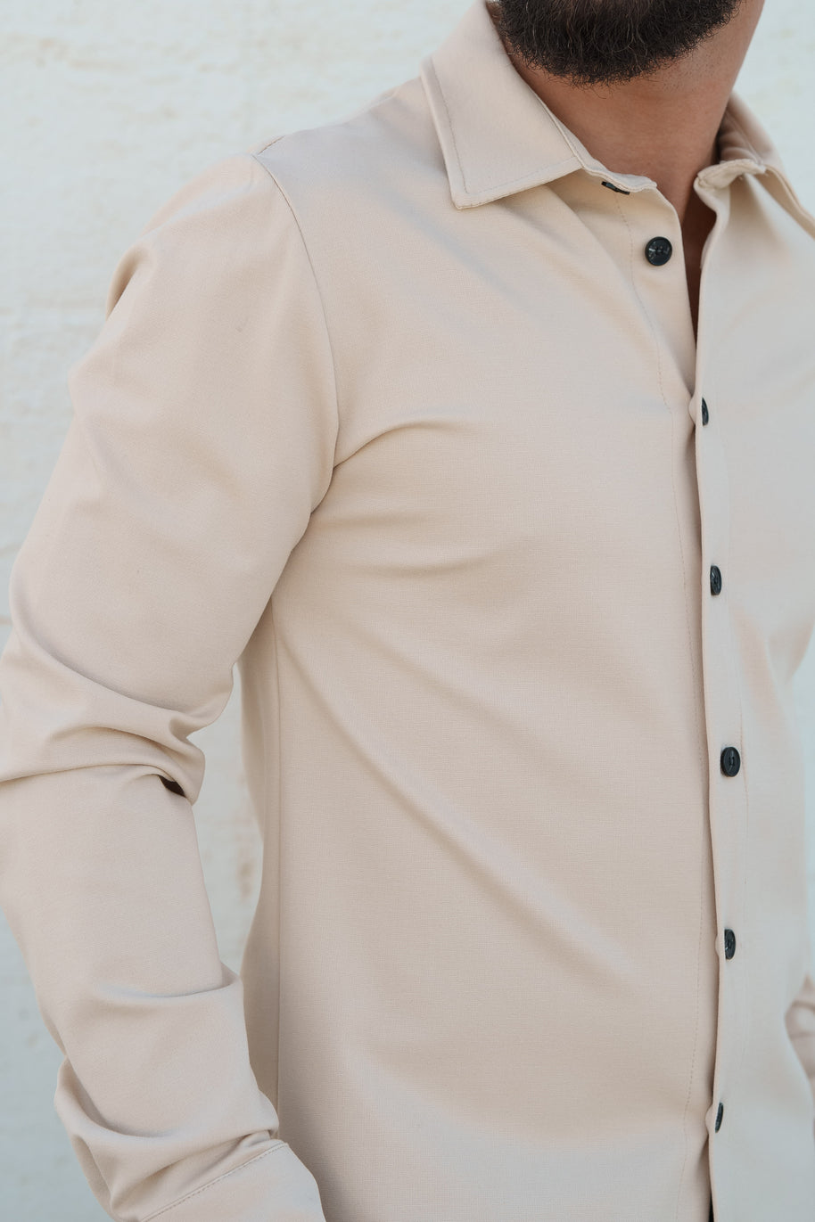 Homem | Camisa bege - toque macio