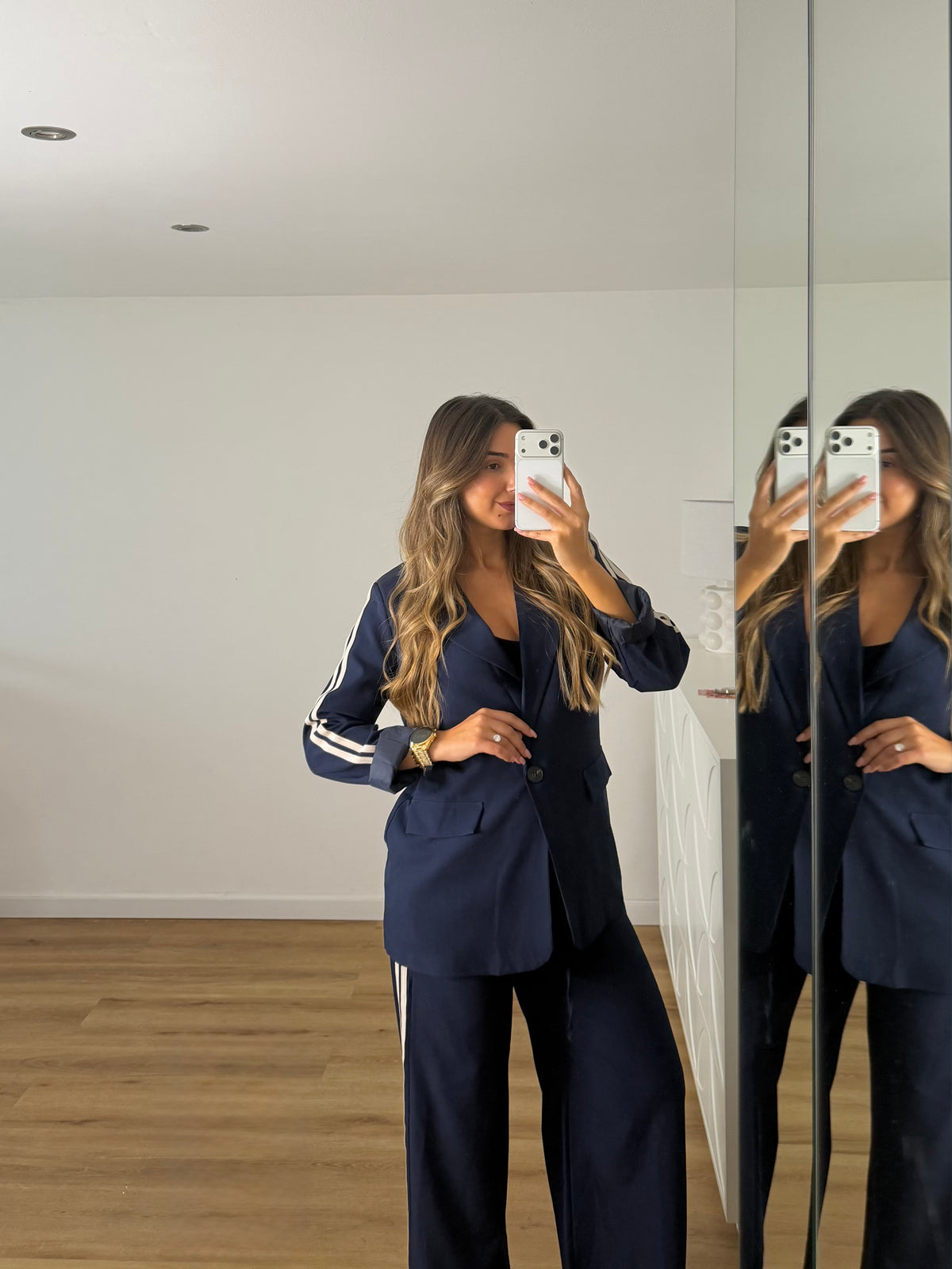 Conjunto blazer e calça azul marinho