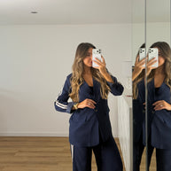 Conjunto blazer e calça azul marinho