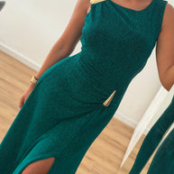Vestido gota e racha - verde