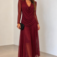 Vestido festivo com brilho