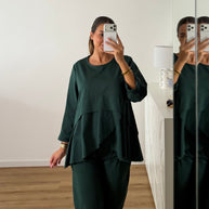 Conjunto pétala com calça BEST SELLER - verde escuro
