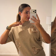 Blusa corações | camisola em algodão