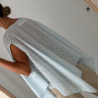 Blusa fluida azul bebé