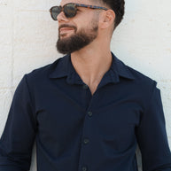 Homem | Camisa azul marinho - toque macio