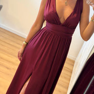 Vestido Fluido bordeaux