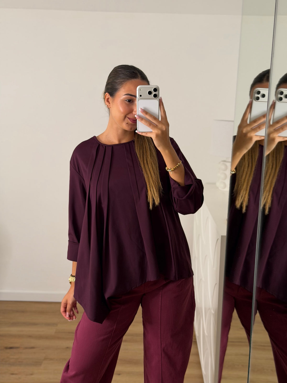 Camisola Assimétrica Bordeaux