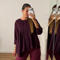 Camisola Assimétrica Bordeaux