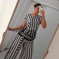 Conjunto riscas | com pormenor