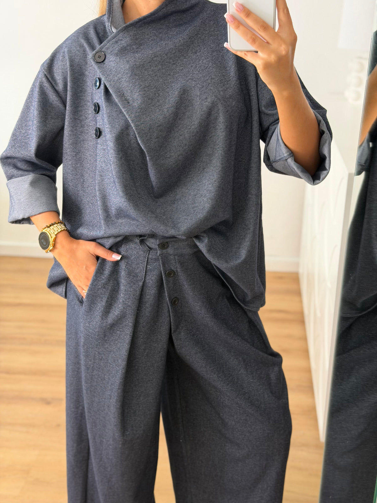 Conjunto tecido tipo DENIM