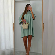 Vestido verde água