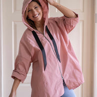 Parka Curta rosa seco