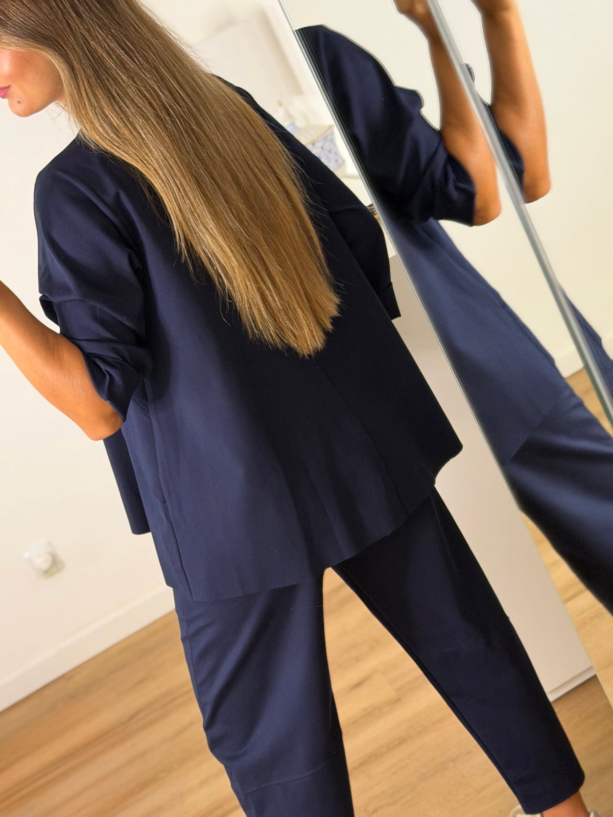 Conjunto pétala com calça BEST SELLER - azul marinho