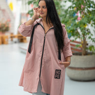 Parka Comprida rosa velho