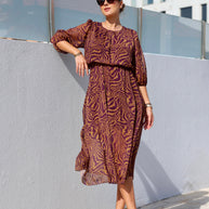 Vestido tipo zebra - lilás