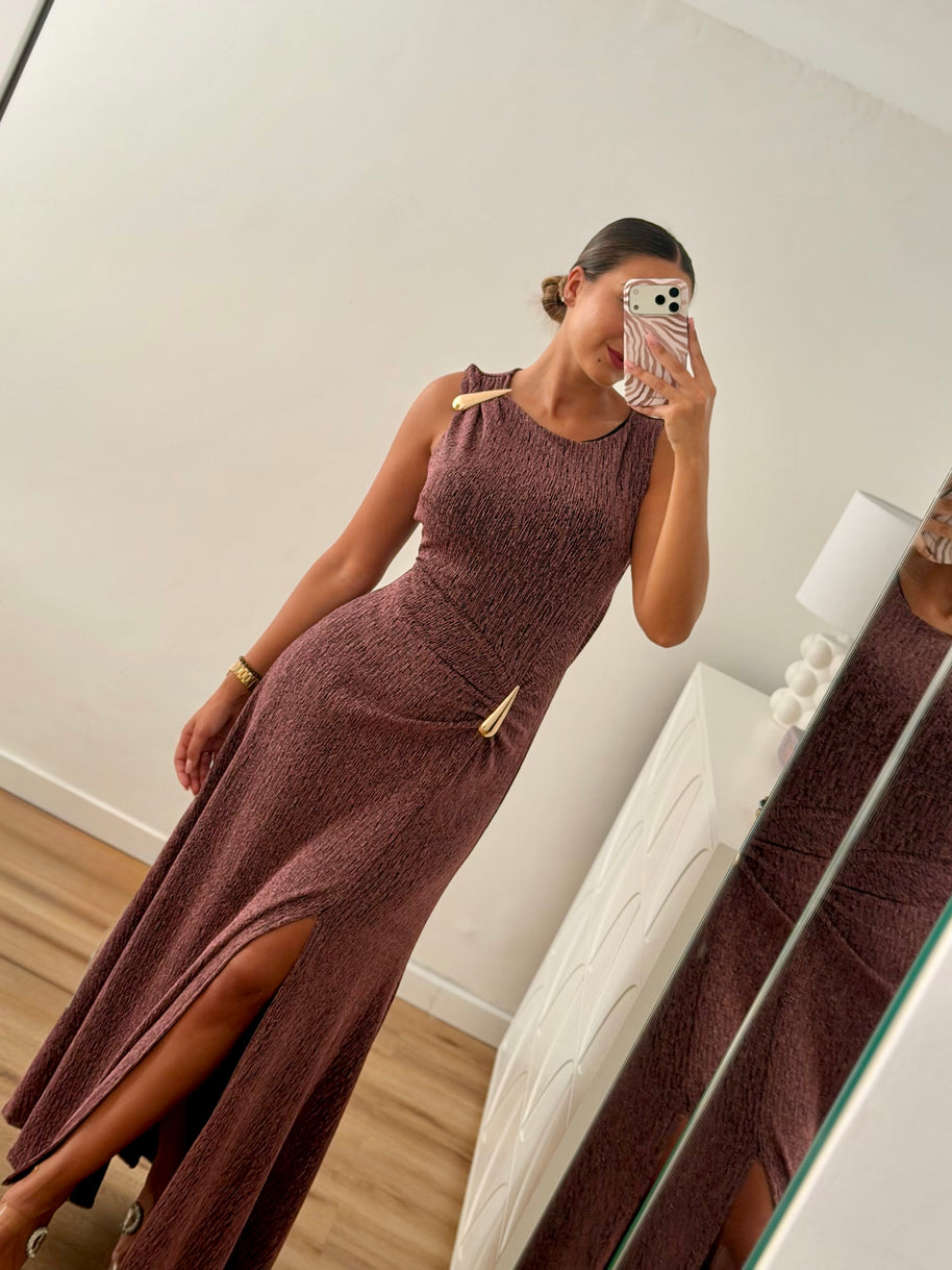 Vestido gota e racha - rosa