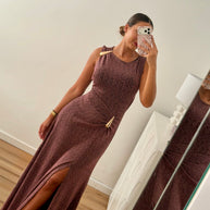Vestido gota e racha - rosa