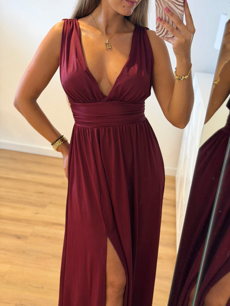 Vestido Fluido bordeaux