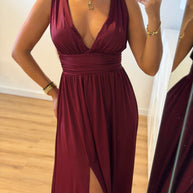 Vestido Fluido bordeaux