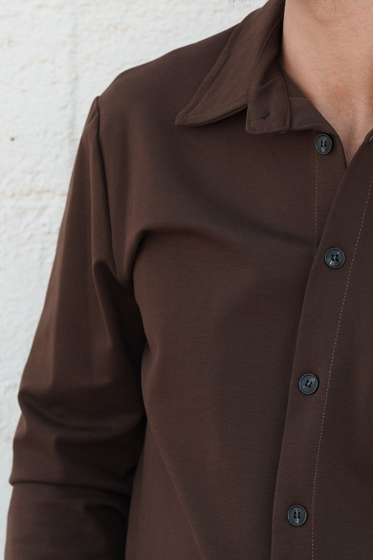 Homem | Camisa castanha - toque macio