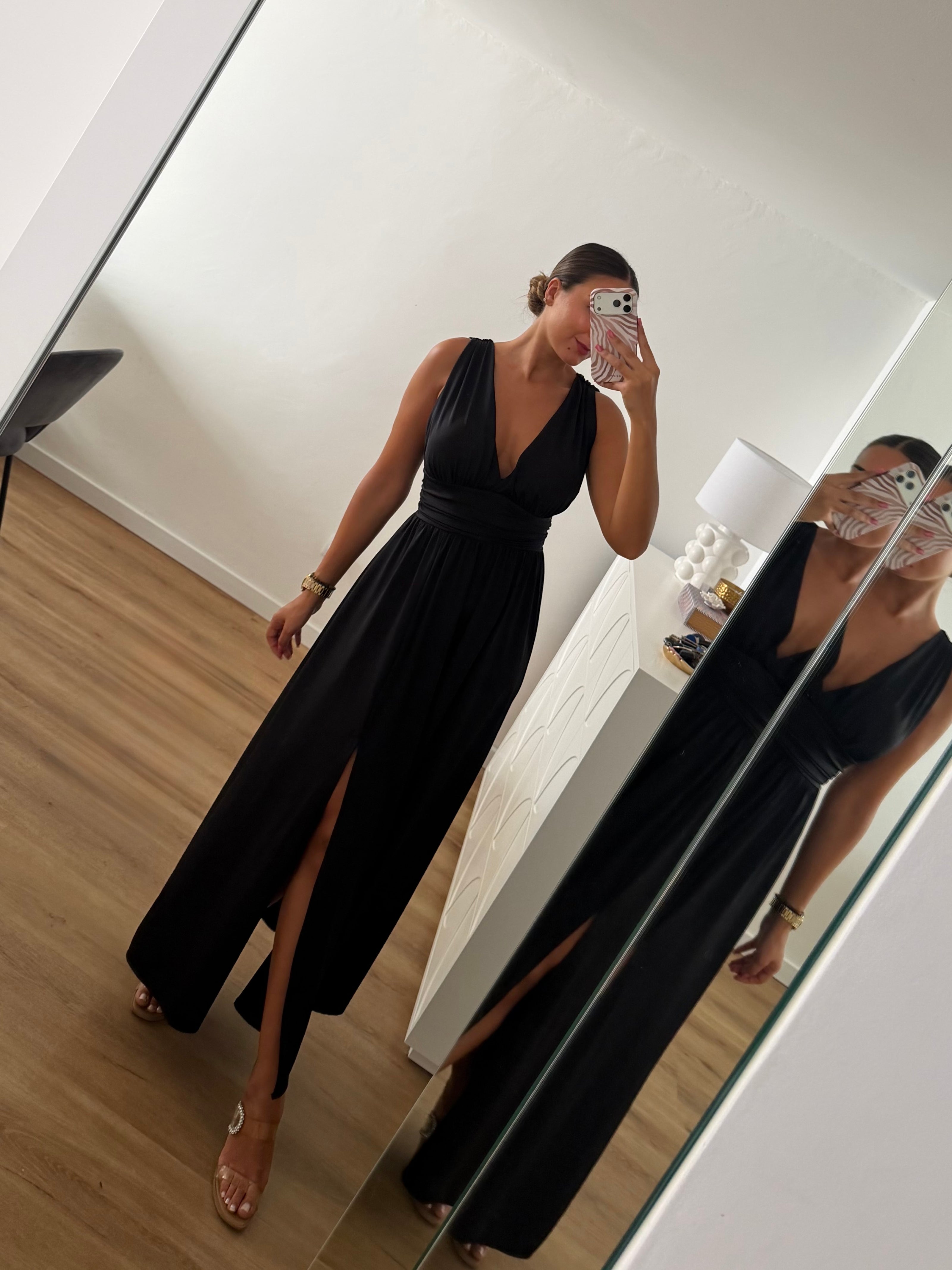 Vestido fluido preto