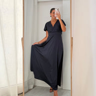 Vestido cerimónia azul marinho