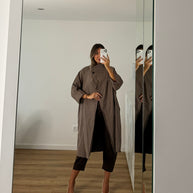 Casaco | gabardine Bloom taupe