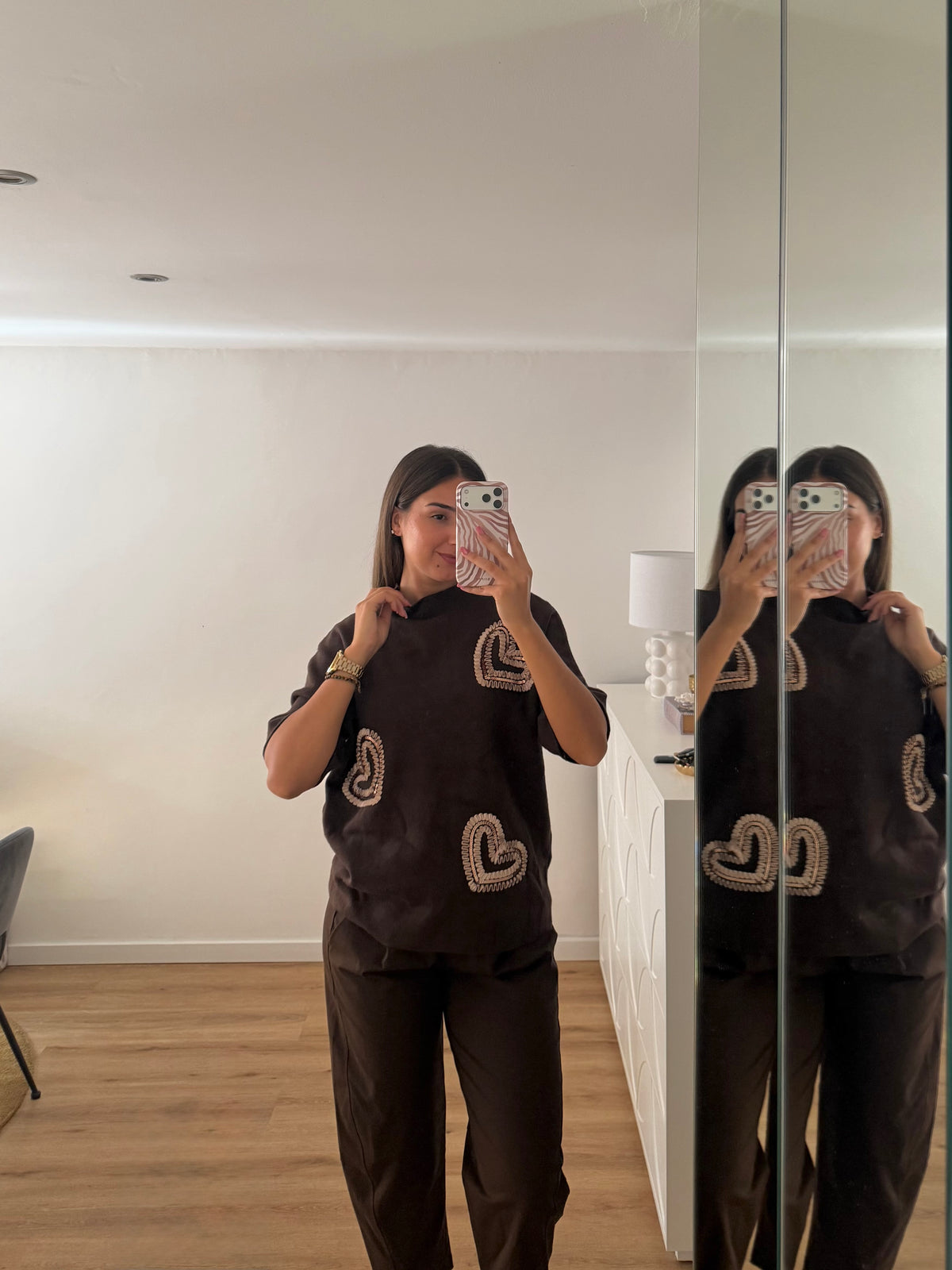 Blusa corações | camisola em algodão