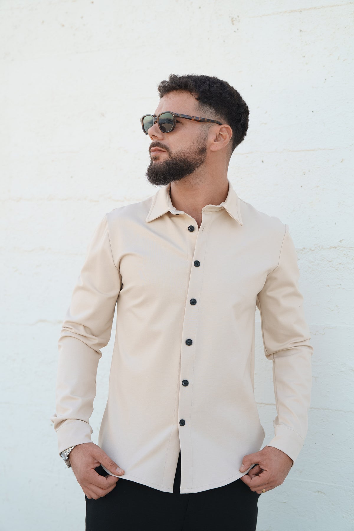 Homem | Camisa bege - toque macio