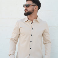 Homem | Camisa bege - toque macio